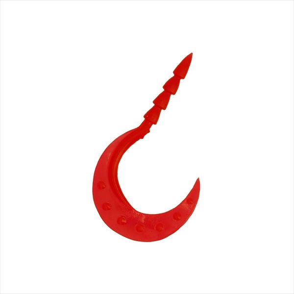 DAIWA Tairaba Red Fang Worm Tamakami Turbo Single Curly 3.6 inch Rock Isomer Red