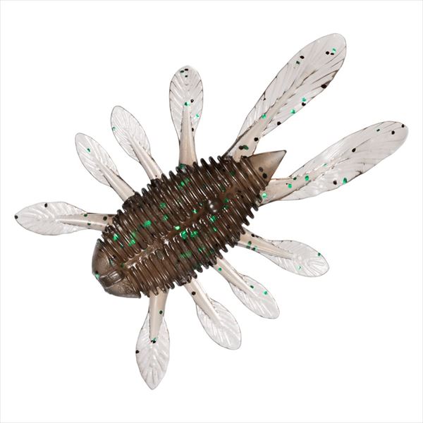 DAIWA Worm Steez Apnas Bug 1.8 inch Striped Shrimp Green Flake