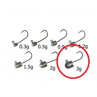 Jazz (Ishii Kogei) Jig Head DX Micro Barb R Type 3g #6 Fisherman P