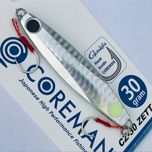 Coreman Metal Jig CZ-30 Zettai On Hook #011 Silver Flash (Silver)