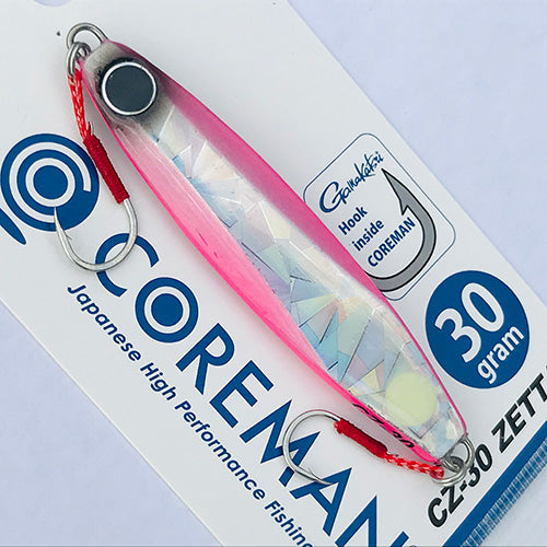 Coreman Metal Jig CZ-30 Zettai On Hook #015 Pink Crush Holo