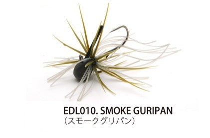 RAID JAPAN Rubber Jig Egudama Type-LEVEL 3.5g Smoked Green Pan