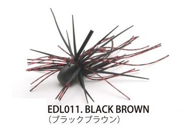 RAID JAPAN Rubber Jig Egudama Type-LEVEL 3.5g Black Brown