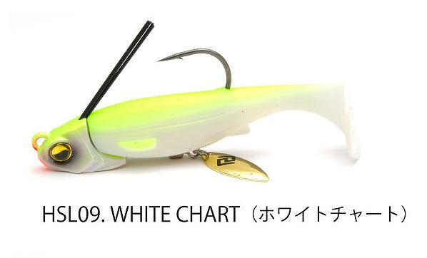 RAID JAPAN Worm Head Swimmer Libero 10g 09. White Chart