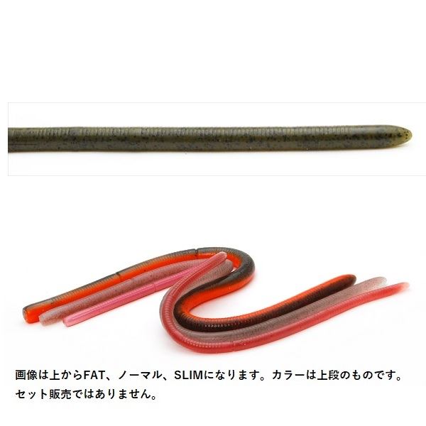 RAID JAPAN Worm Adjustable 12 inch Slim Green Pumpkin/S