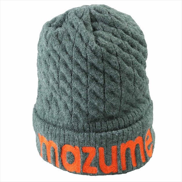 Orange Blue Winter Hat MZCP-F666 MAZUME Knit Watch 1 Olive Free Size