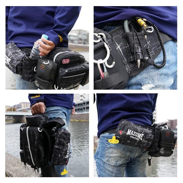 Orange Blue Tackle Bag MZBK-768mazume Red Moon Waist Bag V Black