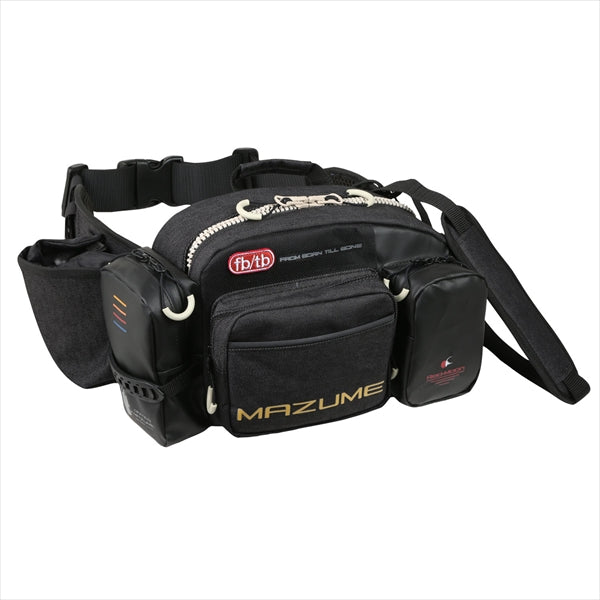 Orange Blue Tackle Bag MZBK-768mazume Red Moon Waist Bag V Black Denim