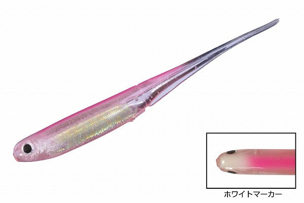 OSP Worm Mylar Minnow 2.5 inch MW024 Visible Pink Back