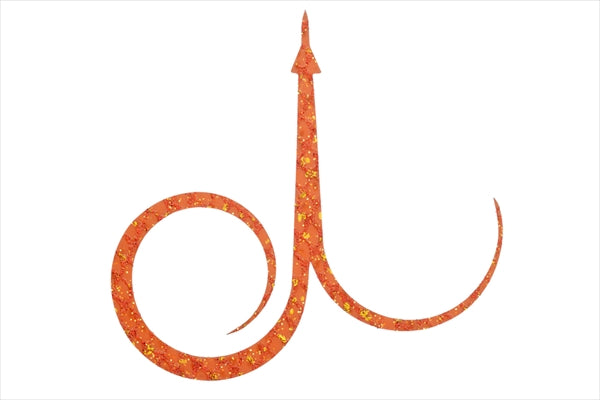 OSP Tairaba Tairaba Necktie Asymmetrical Curly TR04 Orange/Gold Holo & Red Glitter