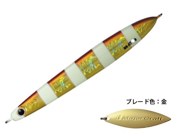 Major Craft Metal Jig Maki Jig Jet 40 #077 Zebra Red Gold