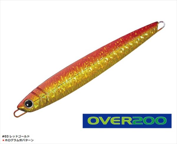 Major Craft Jig Para Vertical Short Over 200 Series 200g #003 Red Gold