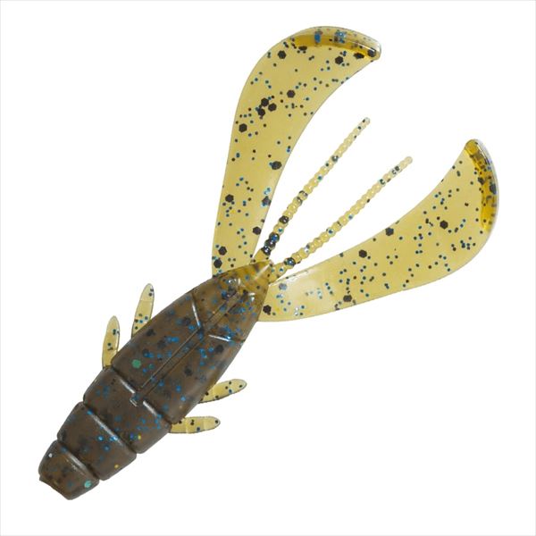 Major Craft Worm Black Porgy Chinu Claw 2.7 inch #1 Watermelon Blue