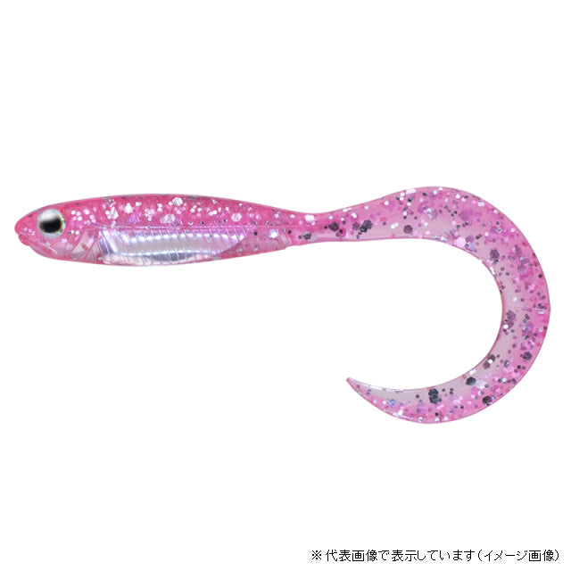 Fish Arrow Flash J Curly 2 inch #117 Glow Pink/Silver