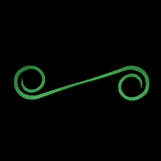 Fish Arrow Luminova Necktie Curly (thin) Luminova Glow