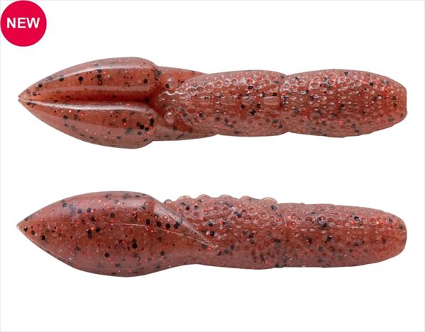 Fish Arrow Bass Lure Heavy Poop 3 inch #9 Pumpkin Red