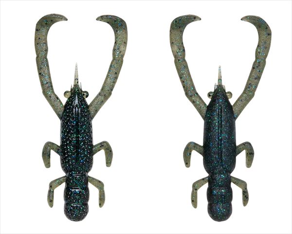 Fish Arrow Worm Free Rig Shrimp 2.6 inch #04 Weed Neon