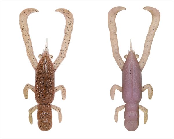 Fish Arrow Worm Free Rig Shrimp 2.6 inches #09 Light Green Pan Pink