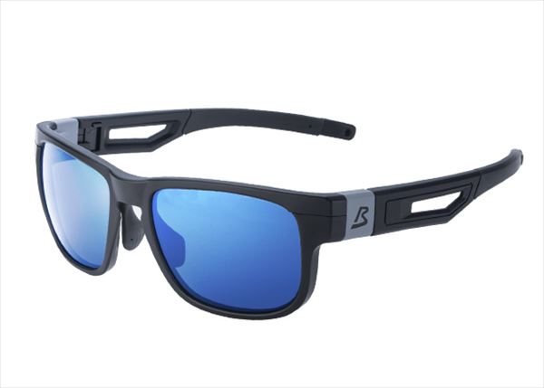 Bunny Walk Polarized Sunglasses BW-0184M (Frame: Matte Black x Gray, Lens: Blue Mirror)