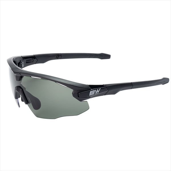 BUNNYWALK Polarized Glasses BW-0260F [Gray Green Polarized Lens] Frame: Matte Black x Black