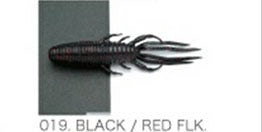 RAID JAPAN Worm BUGGY CRAW 019.BLACK RED FLK