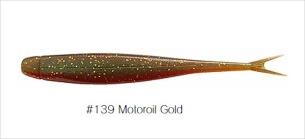 Noike Worm SLT Minnow 3.5 inch #139 Motor Oil/Gold