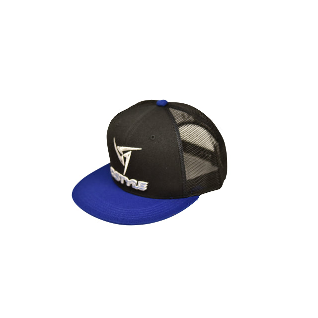 DSTYLE Flat Bill Snapback Cap Black/Blue