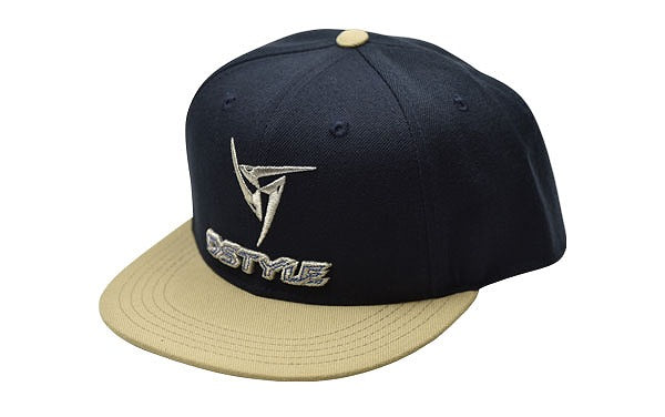 DSTYLE Flat Bill Snapback Cap Navy/Beige