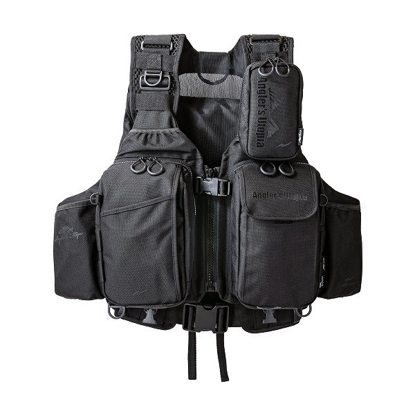 APIA Life Jacket Angler's Support Vest Ver.4 Black x Black