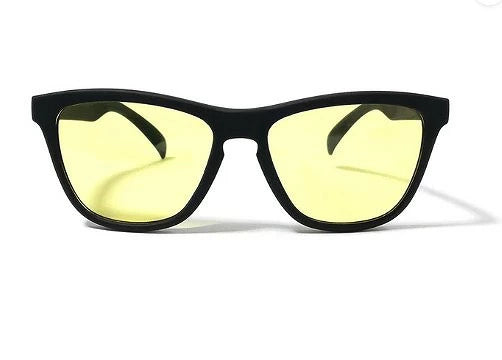 DANG SHADES Polarized Glasses ORIGINAL Black Soft x Light Yellow Night High Contrast Lens