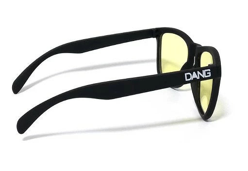 DANG SHADES Polarized Glasses ORIGINAL Black Soft x Light Yellow Night High Contrast Lens