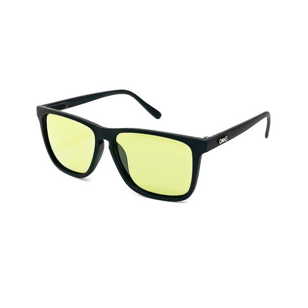 DANG SHADES Polarized Glasses RECOIL Black Matte x Light Yellow Night High Contrast Lens