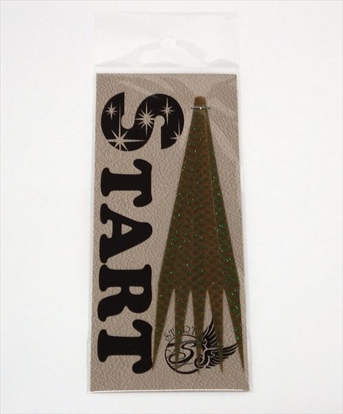 START Silicone Necktie Straight Green Lame Scale