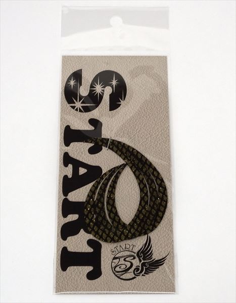 START Silicone Necktie Curly Black Gold Scale