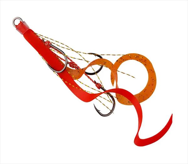 Start Tairaba Replacement Unit Triple Hook Short Curly M #41 Shrimp Red