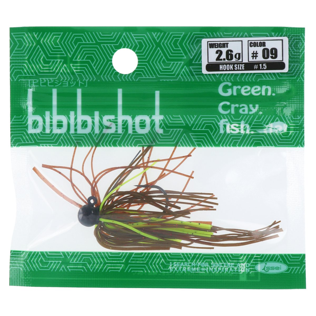 issei Rubber Jig bibibi shot Bibibi shot 2.6g #09 Green bread/chart