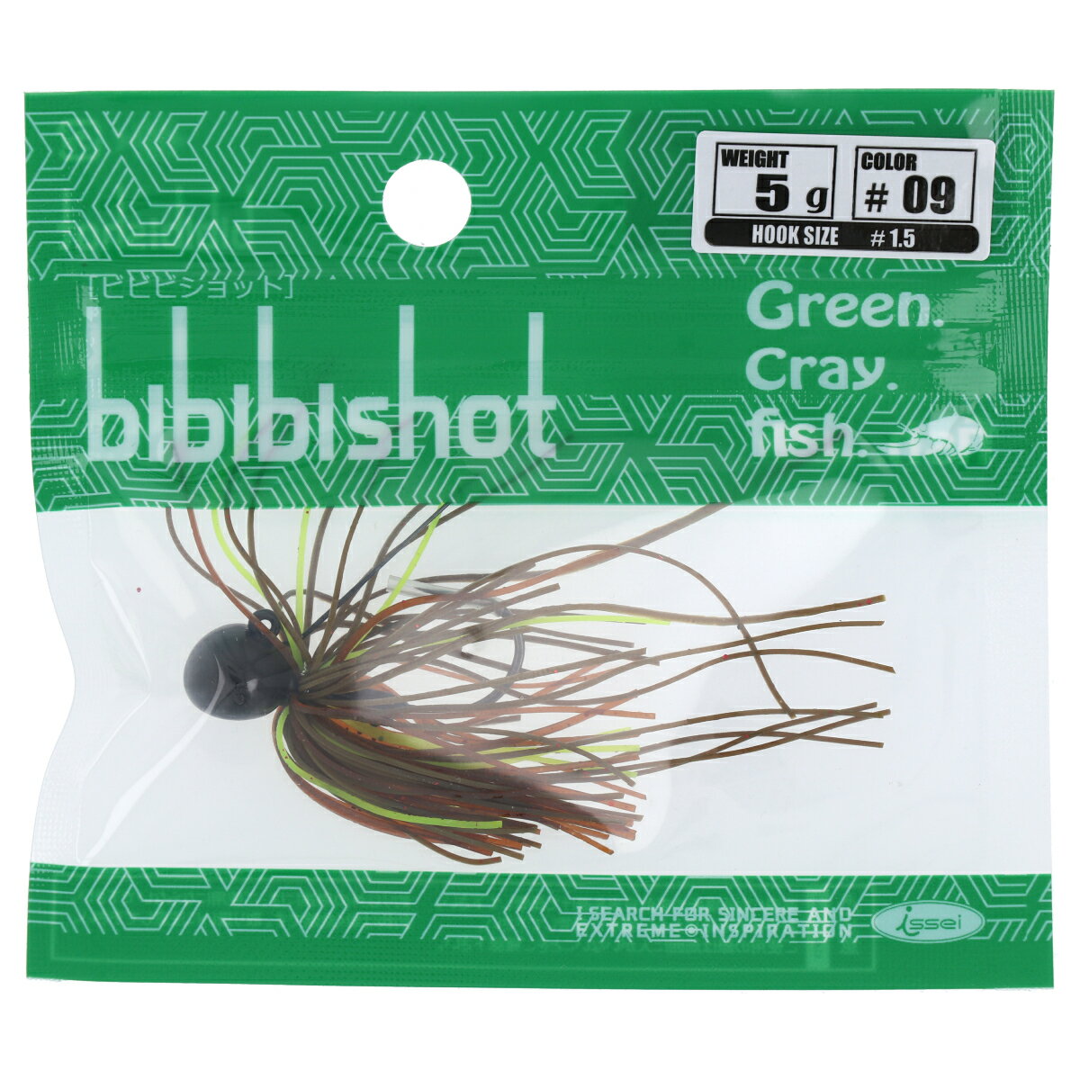 issei Rubber Jig bibibi shot Bibibi shot 5g #1.5#09 Green bread/chart