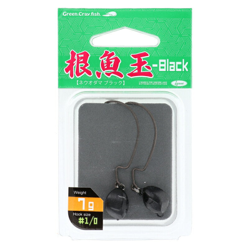 issei jig head Kaitaro Rootfish ball 7g #1/0 black