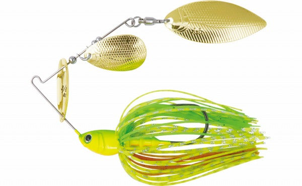 Bottom Up Spinnerbait Buzzbait Beeble FECO 3/8oz. Tandem Willow Lime Chart