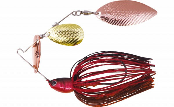 Bottom Up Spinnerbait Buzzbait Beeble FECO 3/8oz. Tandem Willow Burning Shad