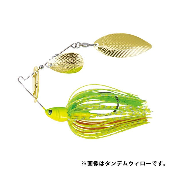 Bottom Up Spinnerbait Buzzbait Beeble FECO 3/8oz. Double Willow Lime Chart