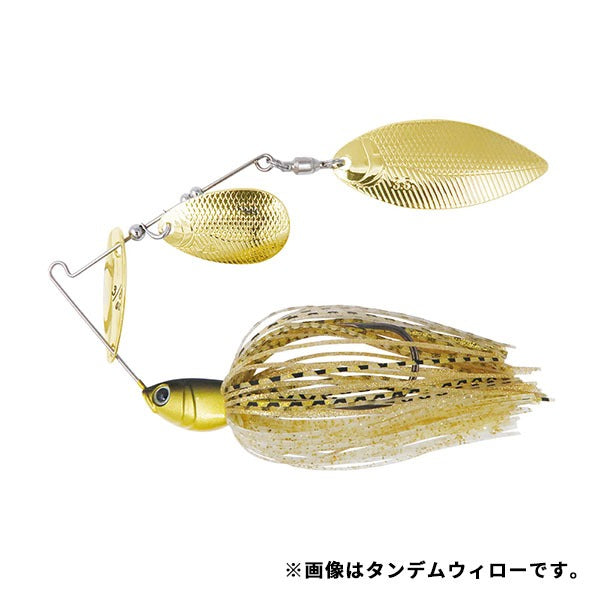 Bottom Up Spinnerbait Buzzbait Beeble FECO 3/8oz. Double Willow Golden Shiner