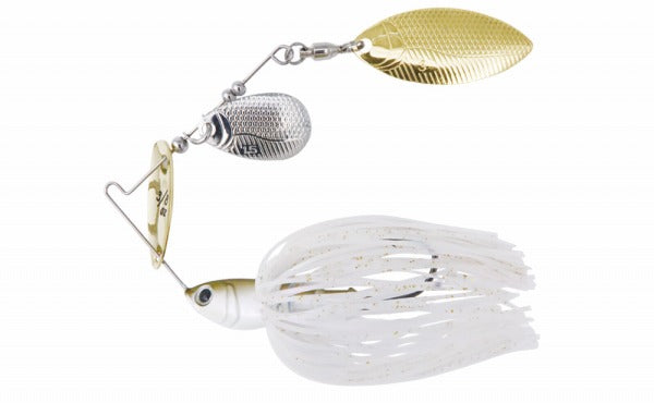 Bottom Up Spinnerbait Buzzbait ChiBeeble 3/8oz. Tandem Willow Aurora White