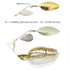 Bottom Up Spinnerbait Buzzbait Beeble 1/2oz DW Champagne Shad