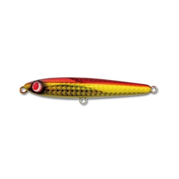 Jumprise Seabass Lure Buttobi-kun Light 95SS #206 Red and Gold Glowberry