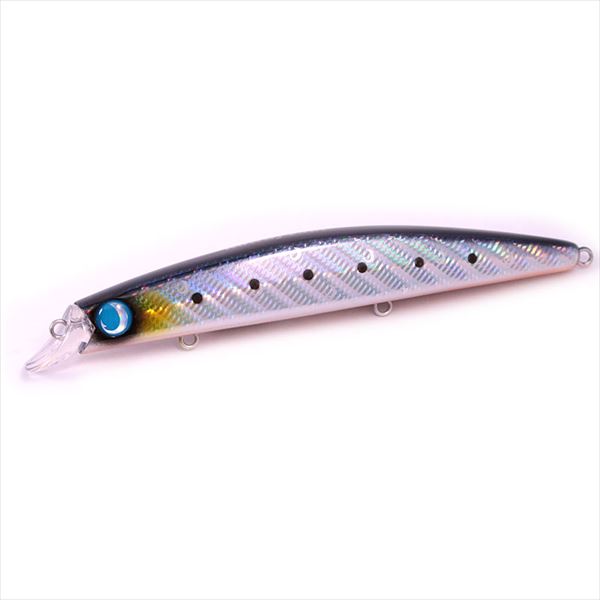 Jumprise Seabass Lure Rowdy 130F Premium Color #UOYA7 BK Sardine OR Berry