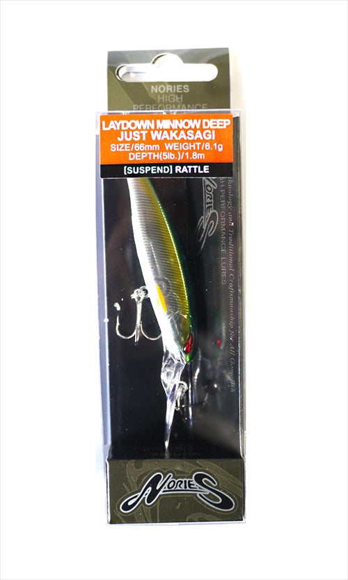 NORIES Laydown Minnow Deep Just Smelt BR-240 Lightning Hus