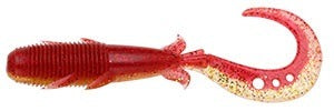 Ecogear Worm Red Grouper Club 4 inch 365 Red Gold