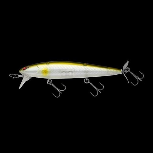 NORIES Bass Lure Laydown Minnow Wake Prop Plus BR-368 Reflect Light Ayu