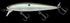 NORIES Bass Lure BR-394 Laydown Minnow Wake Prop Plus Pearl Green Shad